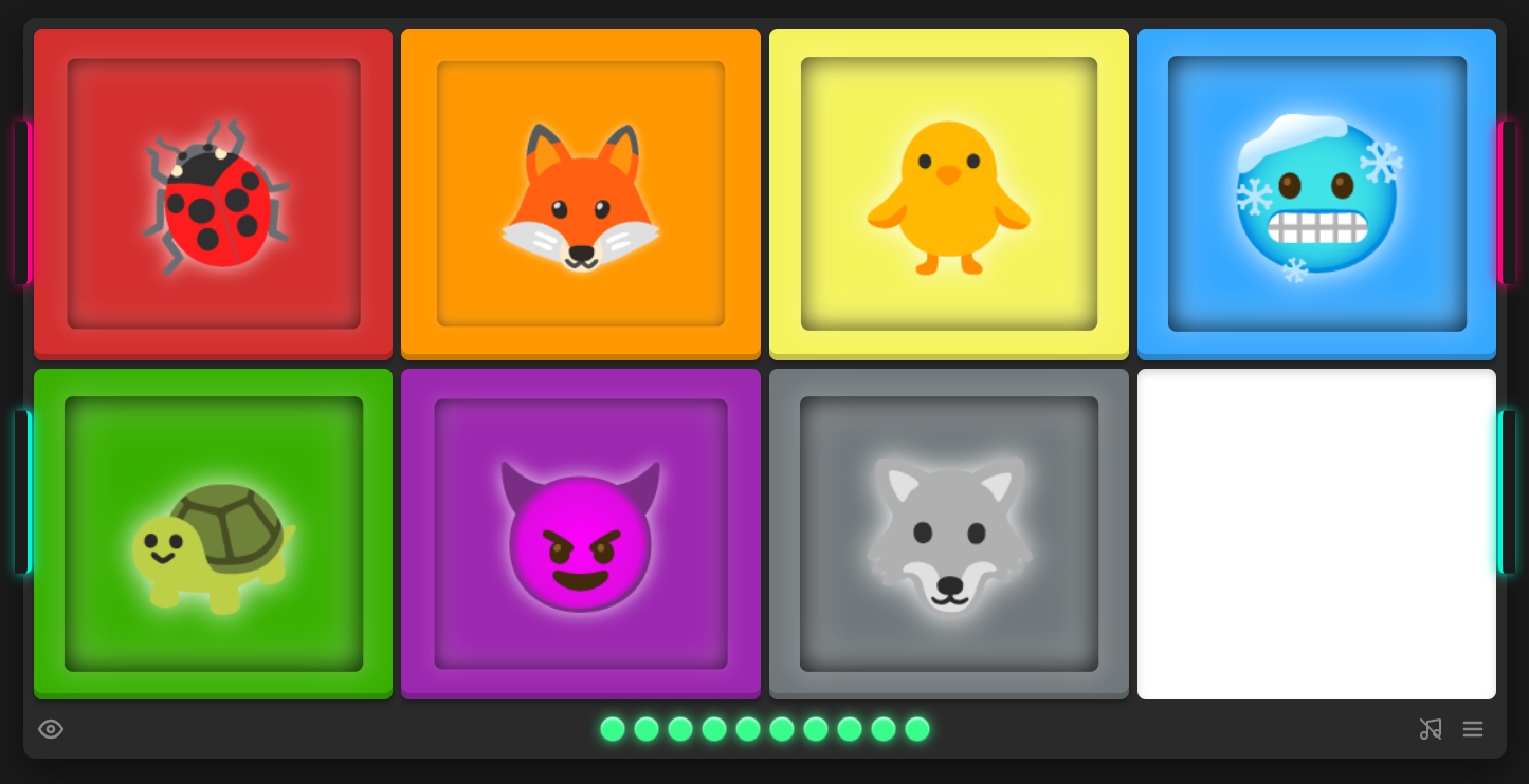 Solved Slide 'N Swap Puzzle Layout